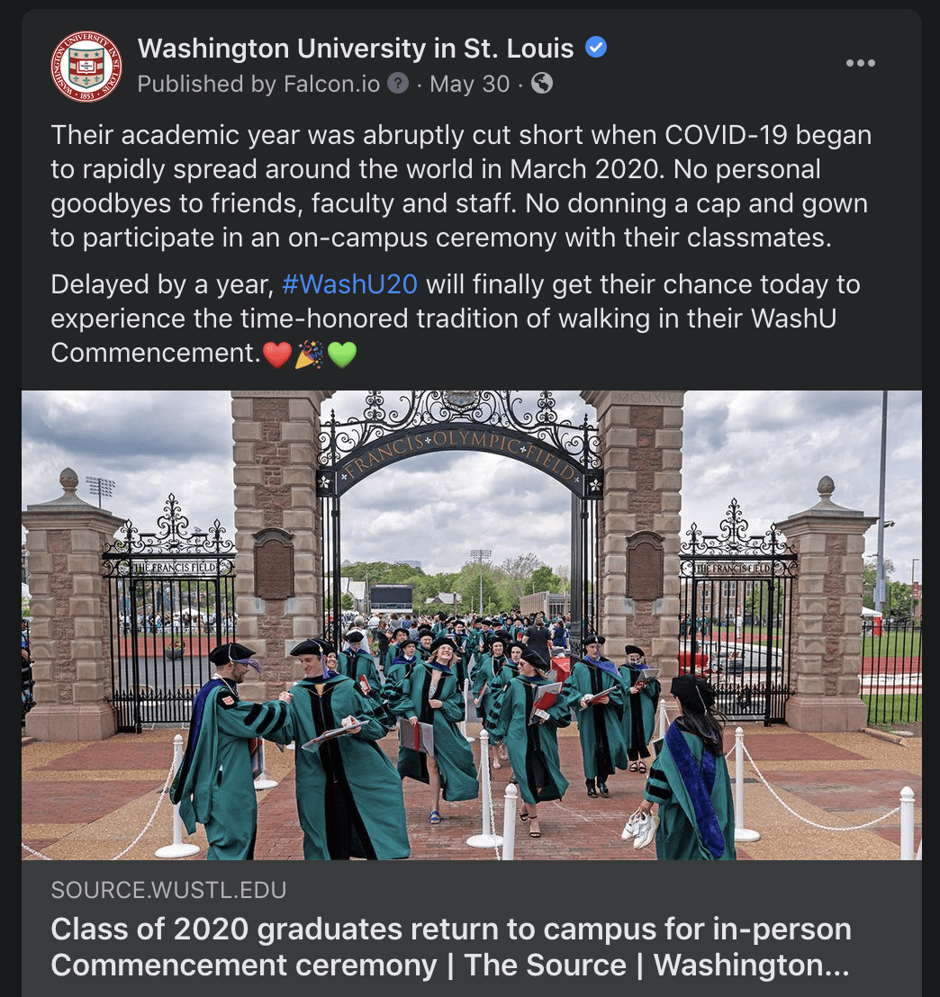 Screenshot of Graduation Tweet